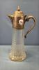 SYRUP JUG WITH SILVER PLATE TWIST OFF LID