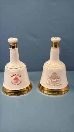 (2) WADE BELL SCOTCH WHISKEY DECANTERS