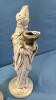 (2) MASONARY FIGURINE CANDLE HOLDERS - 3