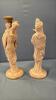 (2) MASONARY FIGURINE CANDLE HOLDERS - 4