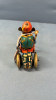 Wind-Up Tin Monkey on Tricycle -4in High -Works - 3