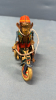 Wind-Up Tin Monkey on Tricycle -4in High -Works - 5