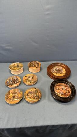 ASSORTED LOT OF FELIX PRATT CANNISTERS & LIDS
