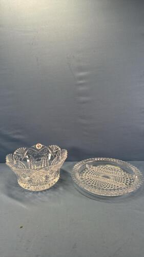 DIVIDED PLATE & CRYSTAL BOWL
