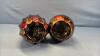 (2) ART GLASS VASES WITH MOTTLED PATTERN - 4