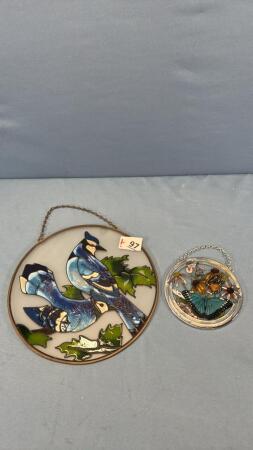 (2) STAINED GLASS SUN CATCHERS
