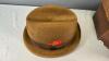 HAT BOX WITH (2) GENTLEMENS HATS - 3