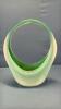 MURANO OPALINE ART GLASS BASKET VASE - 3