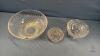 10.5IN GLASS SALAD BOWL WITH 2 SMALL CRYSTAL BOWLS - 3