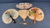 OVAL DISH W/3 LADIES FANS & 1 ENVELOPE OPENER - 2