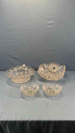 (4) GLASS BOWLS
