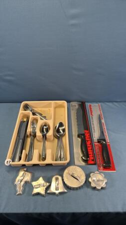 ASSORTMENT OF CUTLERY & 6IN & 7IN KNIVES