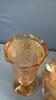 IRIS PATTERN CARNVIAL COLURED VASE & UNDERPLATE - 3