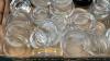 LOT OF APPROX 50 GLASS FURNITURE CASTER CUPS - 4