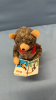 Wind-Up Tin Bear Reading Book -7in High -Works - 2