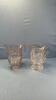 (2) GLASS PITCHERS