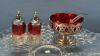 13IN SERVING PLATTER WITH ASSORTMENT OF GLASSWARE - 5