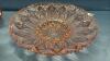 PINK PRESSED GLASS BOWL & (4) PINK SALAD BOWLS - 4