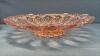 PINK PRESSED GLASS BOWL & (4) PINK SALAD BOWLS - 5
