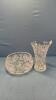PINWHEEL CRYSTAL VASE & CRYSTAL BOWL