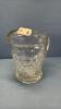 GLASS PITCHER WITH HONEYCOMB PRINT