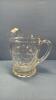GLASS PITCHER WITH HONEYCOMB PRINT - 2