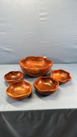 GENUINE TEAK SALAD BOWL SET