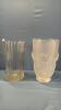 (2) GLASS VASES - 3
