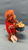 Wind-Up Drumming Monkey -7in High -Works - 4