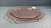 (2) PINK DEPRESSION PLATES W/GERMAN CREAM &SUGAR - 3