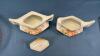 (2) PINK DEPRESSION PLATES W/GERMAN CREAM &SUGAR - 5
