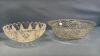 (2) GLASS SERVING BOWLS & CRYSTAL PITCHER - 2
