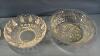 (2) GLASS SERVING BOWLS & CRYSTAL PITCHER - 3