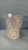 (2) GLASS SERVING BOWLS & CRYSTAL PITCHER - 4