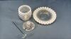 FENTON HOBNAIL MUSTARD JAR WITH LID & SPOON - 2