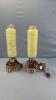 PAIR OF TORPEDO STYLEBEDROOM LAMPS