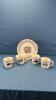TUDOR ROSE PATTERN PLATE WITH GOLD BORDER