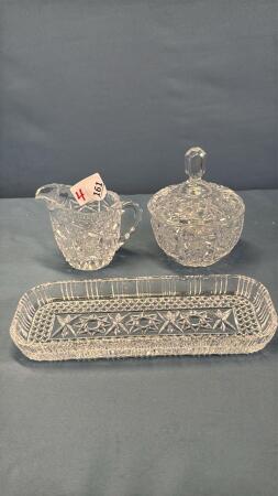 CREAM & SUGAR ON SERVING TRAY