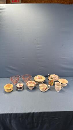 ASSORTED GLASSWARE & CHINA LOT