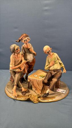 THREE OLD MEN PLAYING CARDS