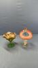 (2) FLUTED STEMMED VASES