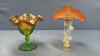 (2) FLUTED STEMMED VASES - 4
