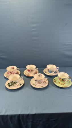 (6) CUPS & SAUCERS