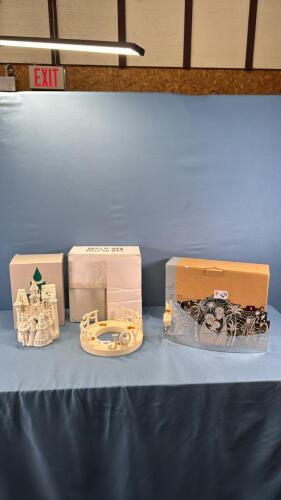 (3) DECORATIVE CANDLE HOLDERS