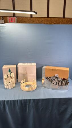 (3) DECORATIVE CANDLE HOLDERS