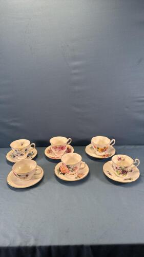 (6) CUPS & SAUCERS