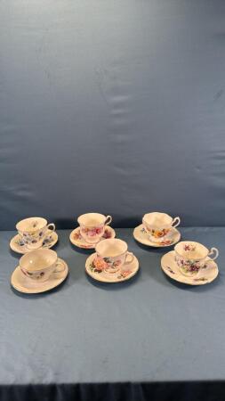 (6) CUPS & SAUCERS