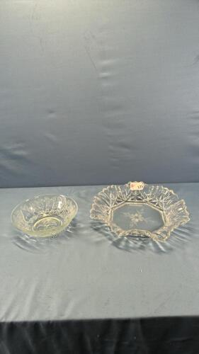 (2) GLASS BOWLS