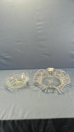 (2) GLASS BOWLS