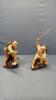 (2) CHINESE FISHERMAN FIGURINES
